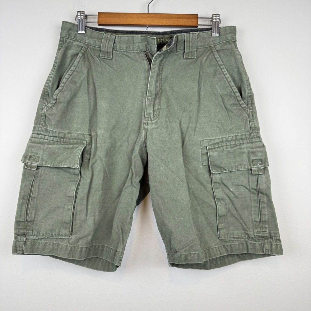 Boy Scouts of America Green Canvas Cargo Shorts 30 Uniform Gorpcore Utility